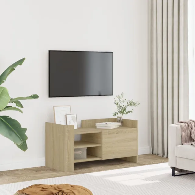 vidaXL Tv-meubel 80x35x40 cm bewerkt hout sonoma eikenkleurig Bruin