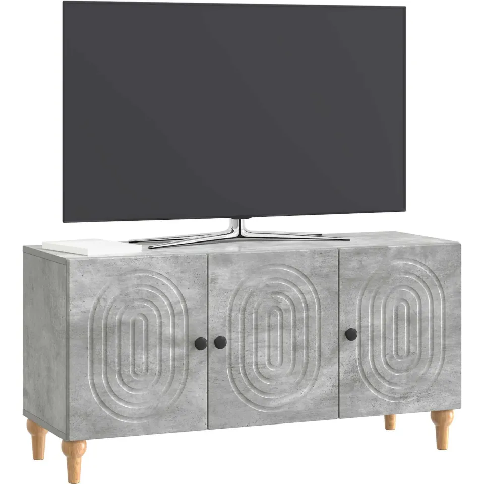 vidaXL TV-kast 99 x 34,5 x 50 cm Betongrijs Bewerkt hout grijs, foto 3