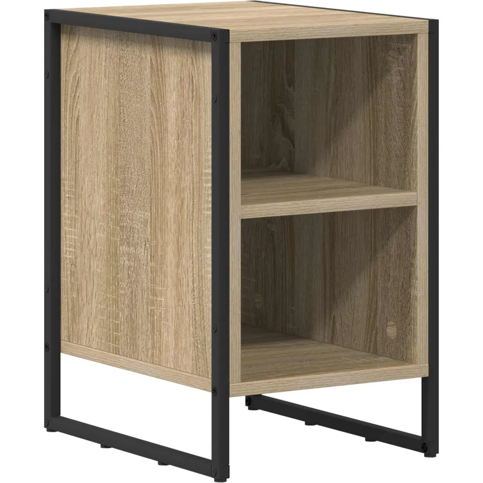 vidaXL Nachtkastje Sonoma Eiken 39.5 x 30 x 50 cm Bewerkt hout, foto 3