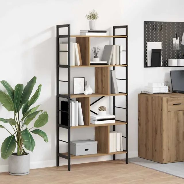 vidaXL Boekenkast 9-laags 75 x 30 x 156 cm Bewerkt hout Artisan Eiken, foto 2