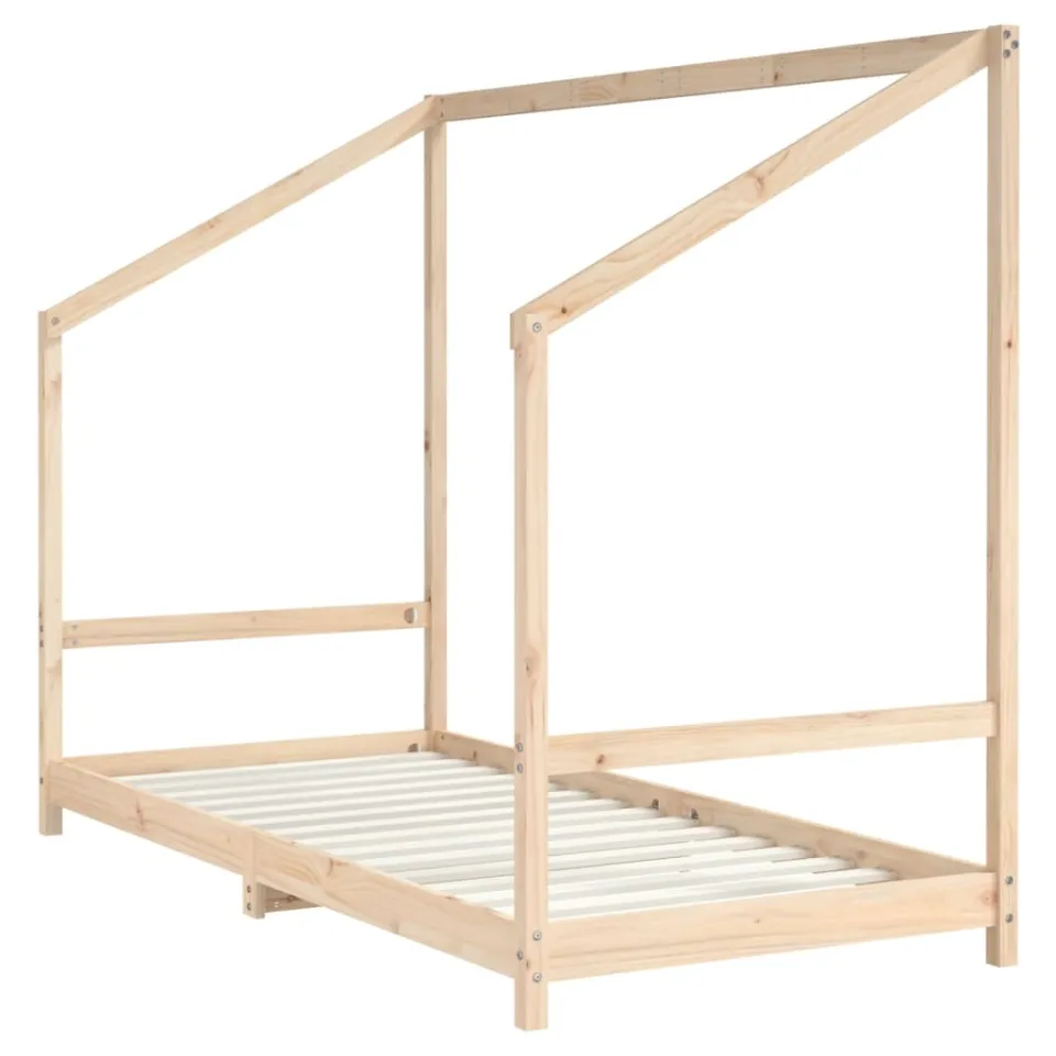 vidaXL Kinderbedframe 90x190 cm massief grenenhout bruin