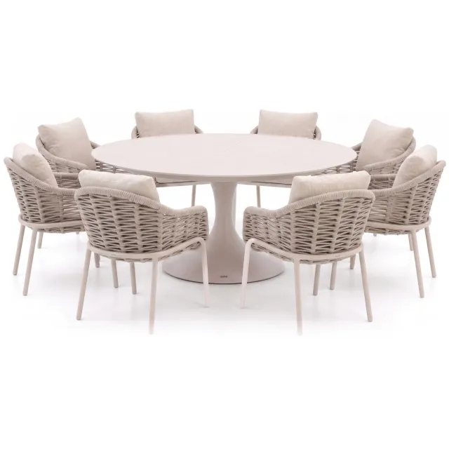 Suns Casto/Nova ø170cm dining tuinset 9-delig bruin, foto 2
