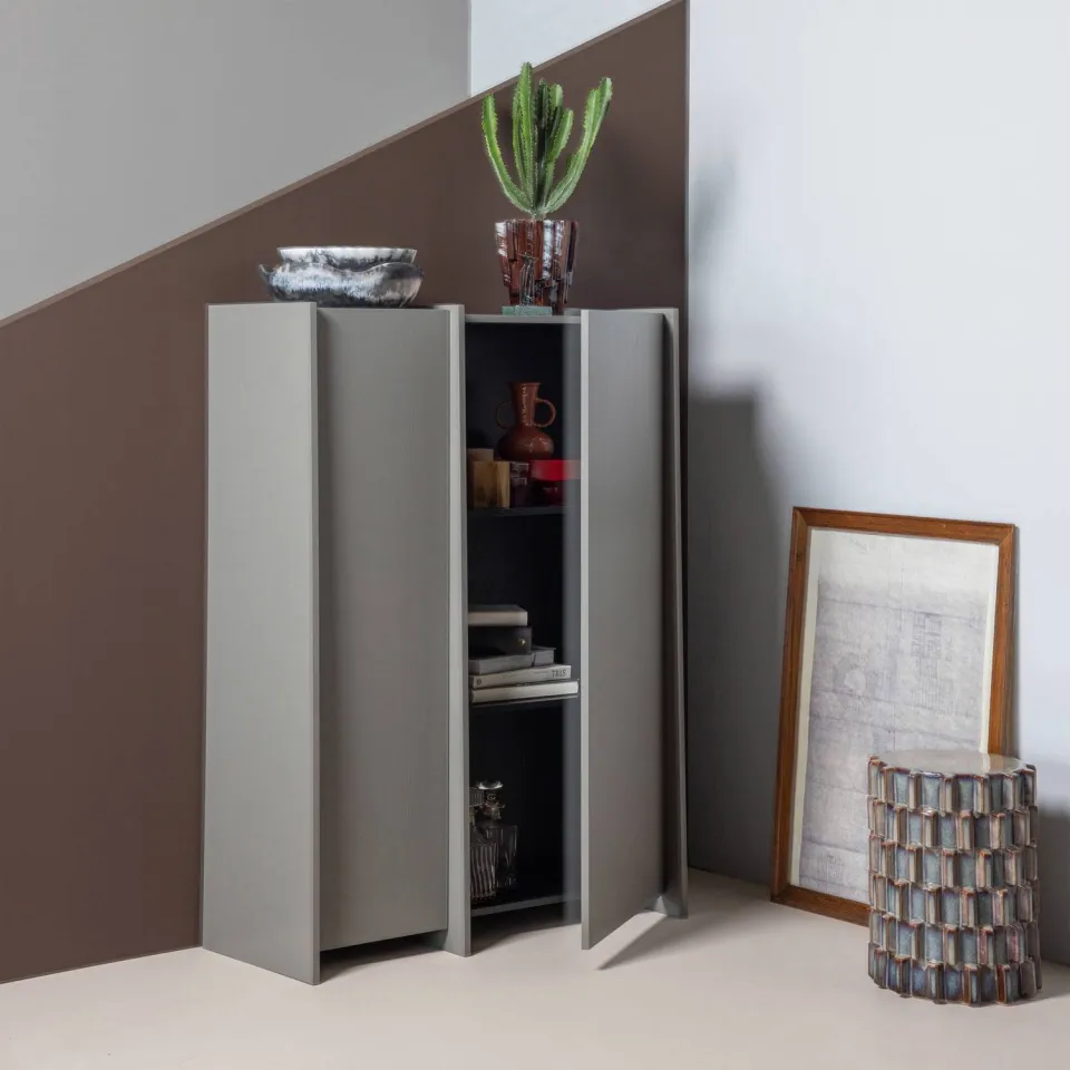 WOOOD Brock 2-deurs kledingkast warmgrijs warm grey, foto 5