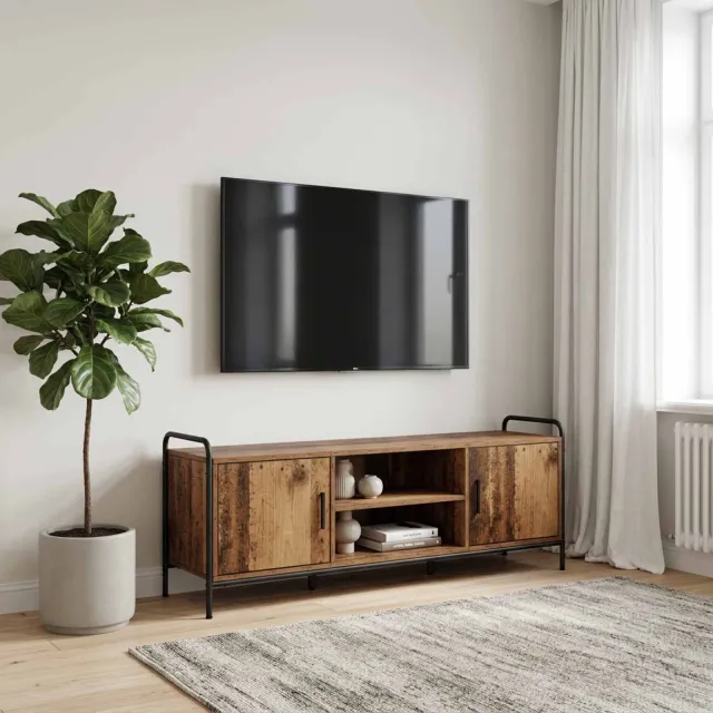 vidaXL Tv-meubel 133 x 33 x 50 cm Oud hout Bewerkt hout Bruin