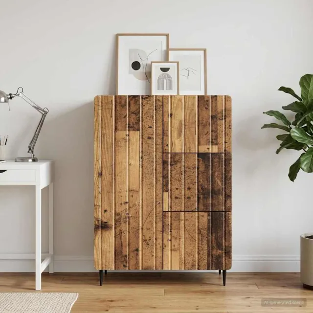 vidaXL Dressoir Oud hout 66 x 34,5 x 92 cm Bewerkt hout bruin, foto 2