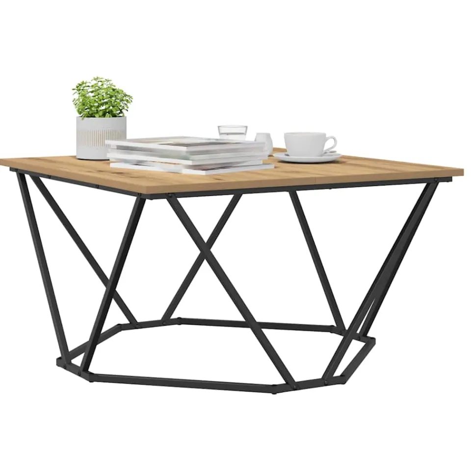 vidaXL Salontafel Artisan Eiken 80 x 80 x 45 cm Bruin