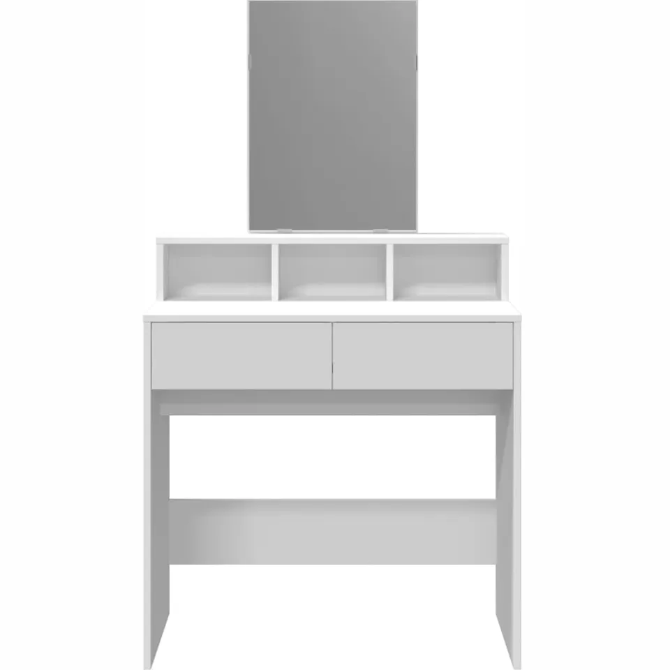 vidaXL Kaptafel met spiegel 80x41x144,5 cm wit, foto 3
