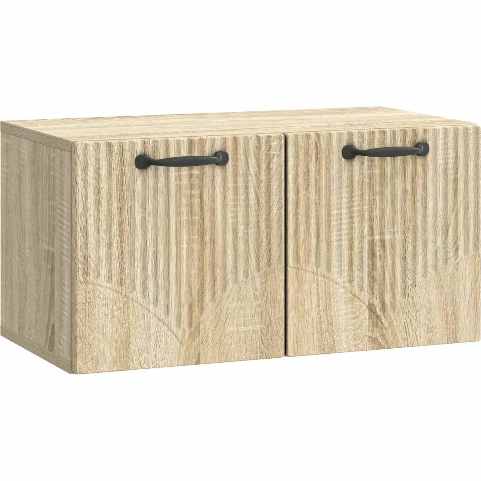 vidaXL Wandbeugel TV-kast Sonoma Eiken 59,5 x 31 x 30 cm Bewerkt hout, foto 3