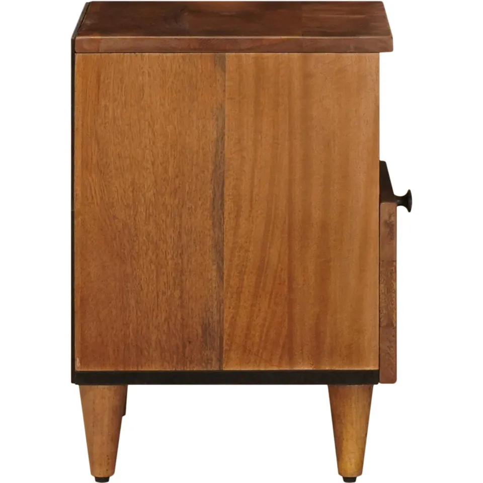 vidaXL Nachtkastje met lade Bruin 40 x 33 x 46 cm Massief Mango Hout, foto 4