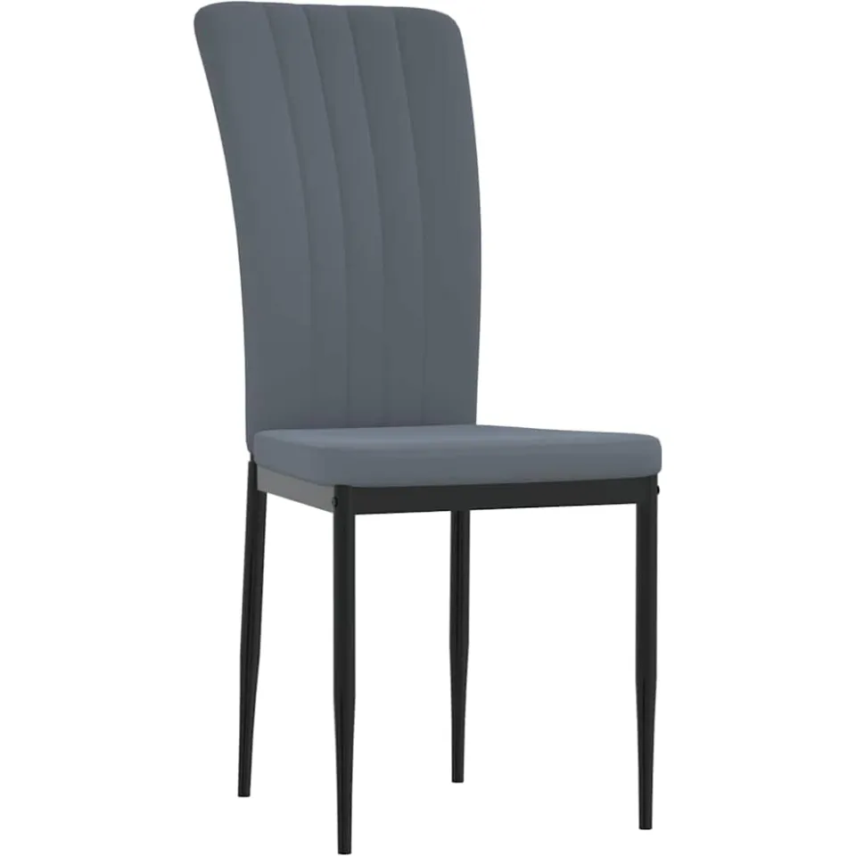 vidaXL Eetkamerstoelen 4 st fluweel donkergrijs