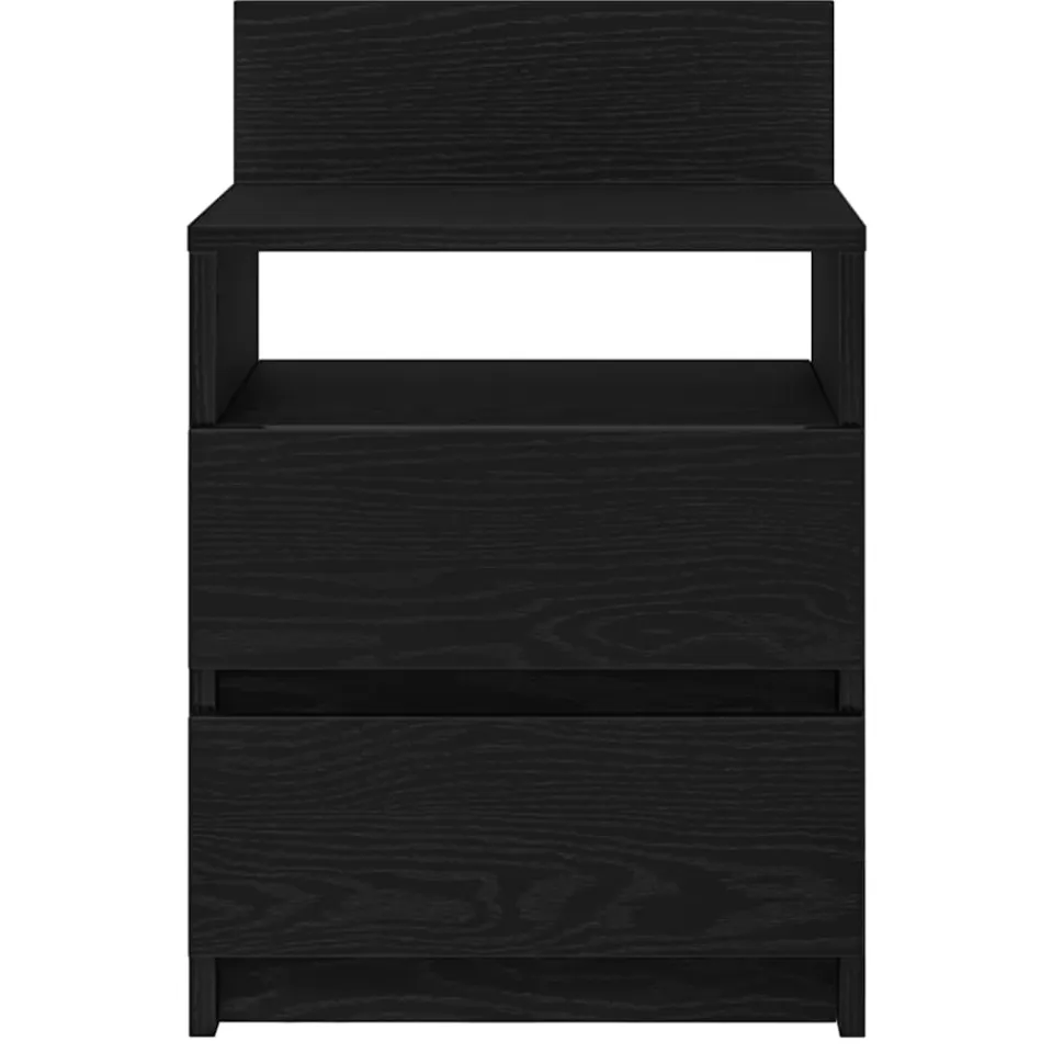 vidaXL Nachtkastjes 2 st met 2 lades 40x33x60 cm zwart, foto 4