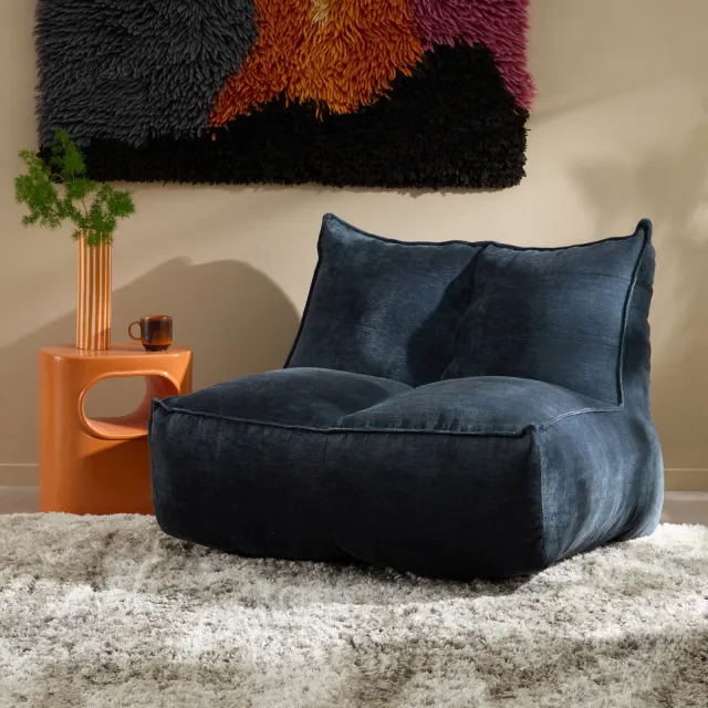 NOUS Living fauteuil Chubby blauw