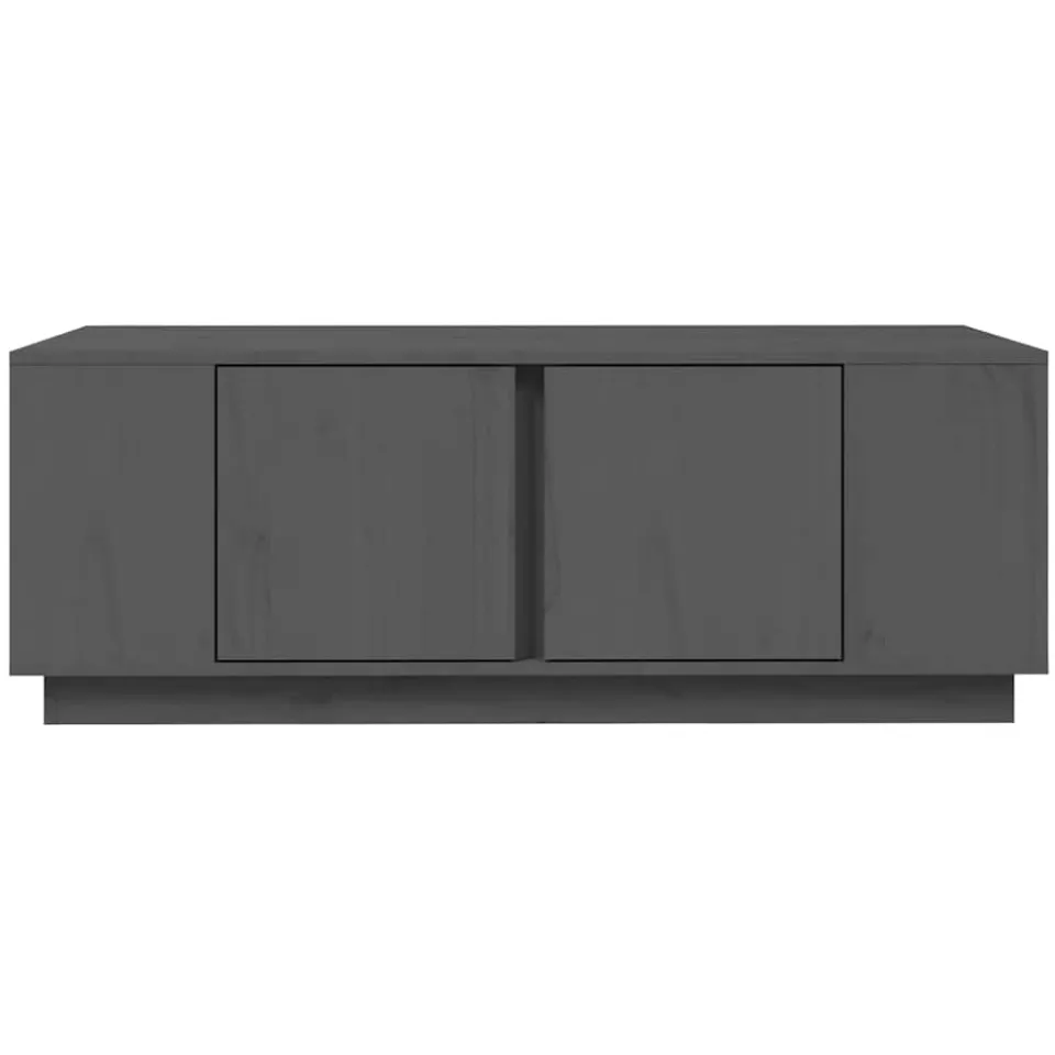 vidaXL Salontafel 110x50x40 cm massief grenenhout grijs, foto 3