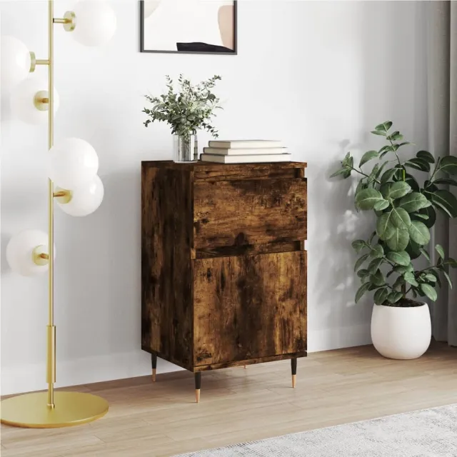 vidaXL Dressoir 40x35x70 cm bewerkt hout gerookt eikenkleurig, foto 2