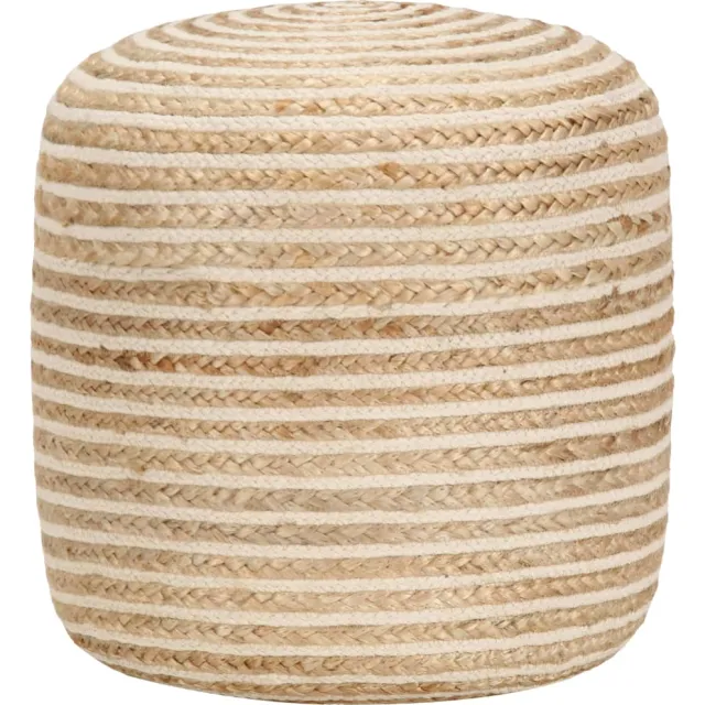 vidaXL Poef handgemaakt 40x45 cm jute Bruin