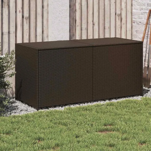 vidaXL Tuinbox 283 L poly rattan bruin, foto 2