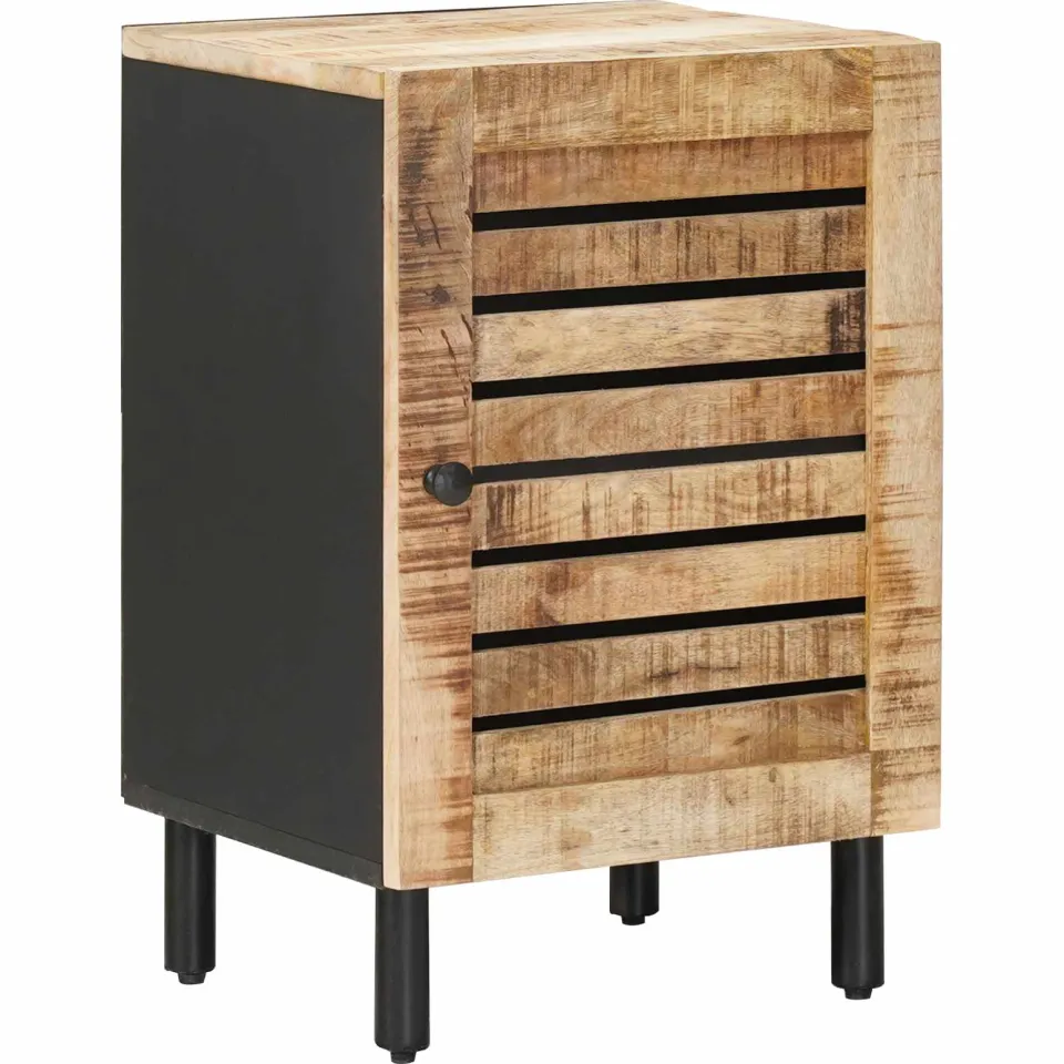 vidaXL Badkamerkast met opslag Bruin en zwart 38 x 33,5 x 58 cm, foto 3