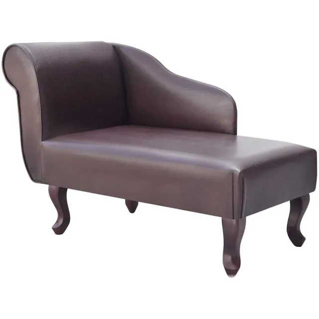 vidaXL Chaise longue kunstleer bruin