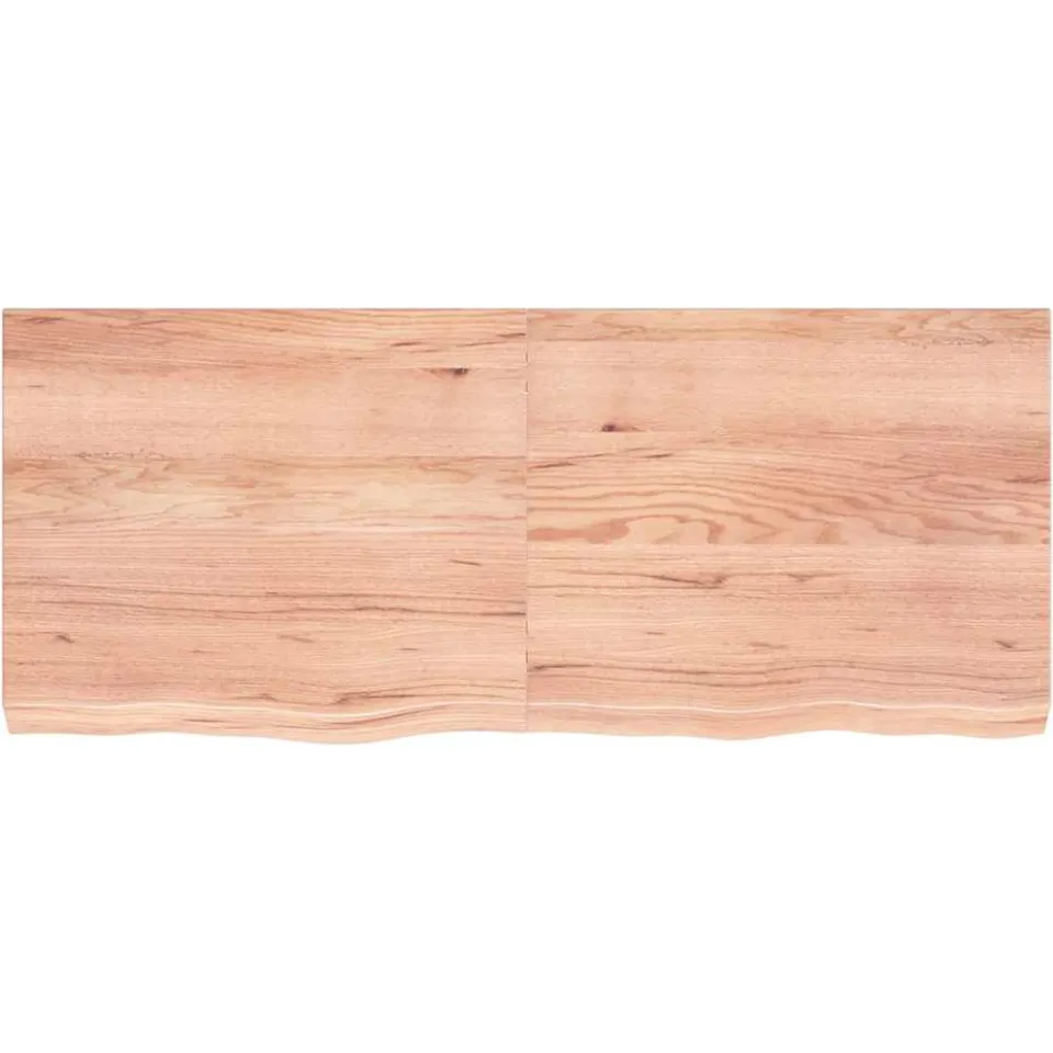 vidaXL Tafelblad 120x50x(2-6)cm behandeld massief eikenhout lichtbruin, foto 2