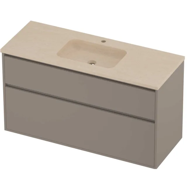 Proline Rollo Badmeubelset Hardsteen Elegant 1 Gat 120x46x67 cm Sand Stone Clay Beige