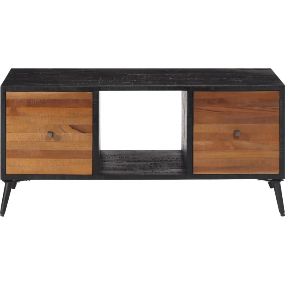 vidaXL Salontafel 90x50x41 cm massief gerecycled teakhout bruin, foto 3