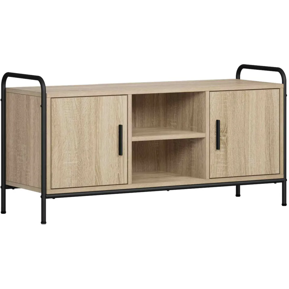 vidaXL Tv-meubel 99 x 33 x 50 cm Sonoma Eiken Bewerkt hout, foto 3