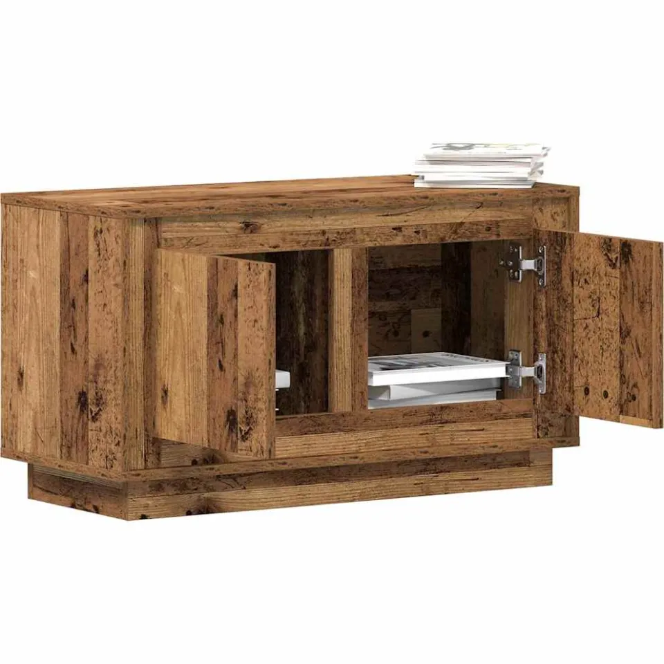 vidaXL TV-kast 80 x 35 x 45 cm Oud hout Bewerkt hout Bruin