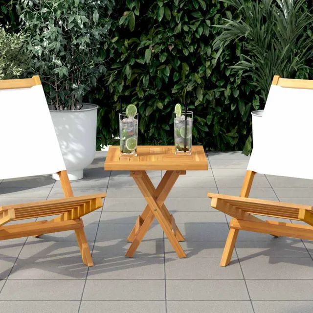 vidaXL Tafelblad vierkant 40x40x2,5 cm massief teakhout bruin, foto 2