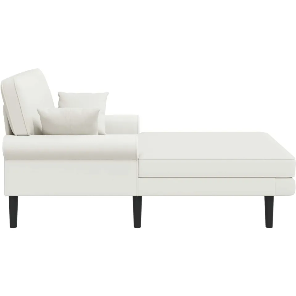 vidaXL Chaise longue Wit Kunstleer, foto 4