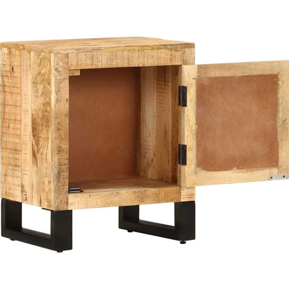 vidaXL Nachtkastje 40x30x50 cm massief mangohout bruin, foto 4