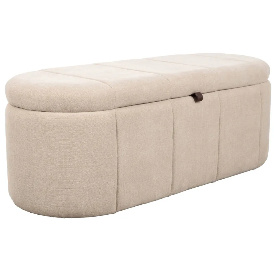 Zuiver Puffy opbergbank beige, foto 3