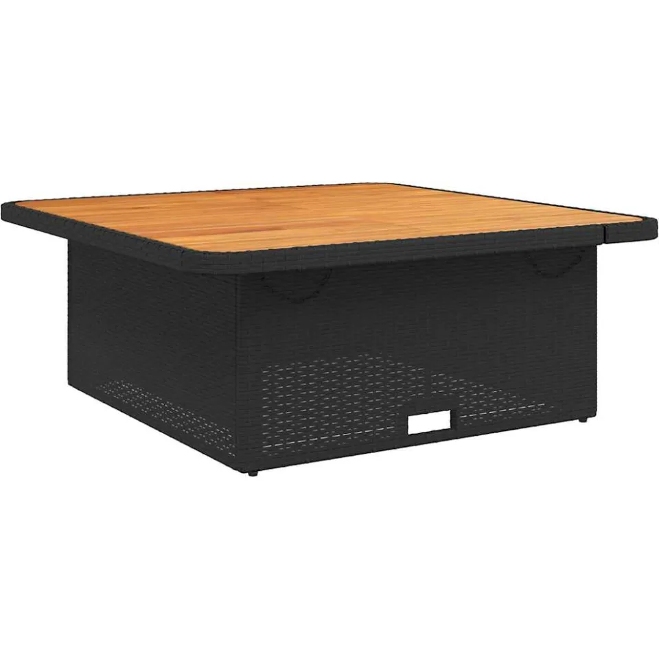 vidaXL 2-delige Tuinset met kussens poly rattan zwart, foto 4