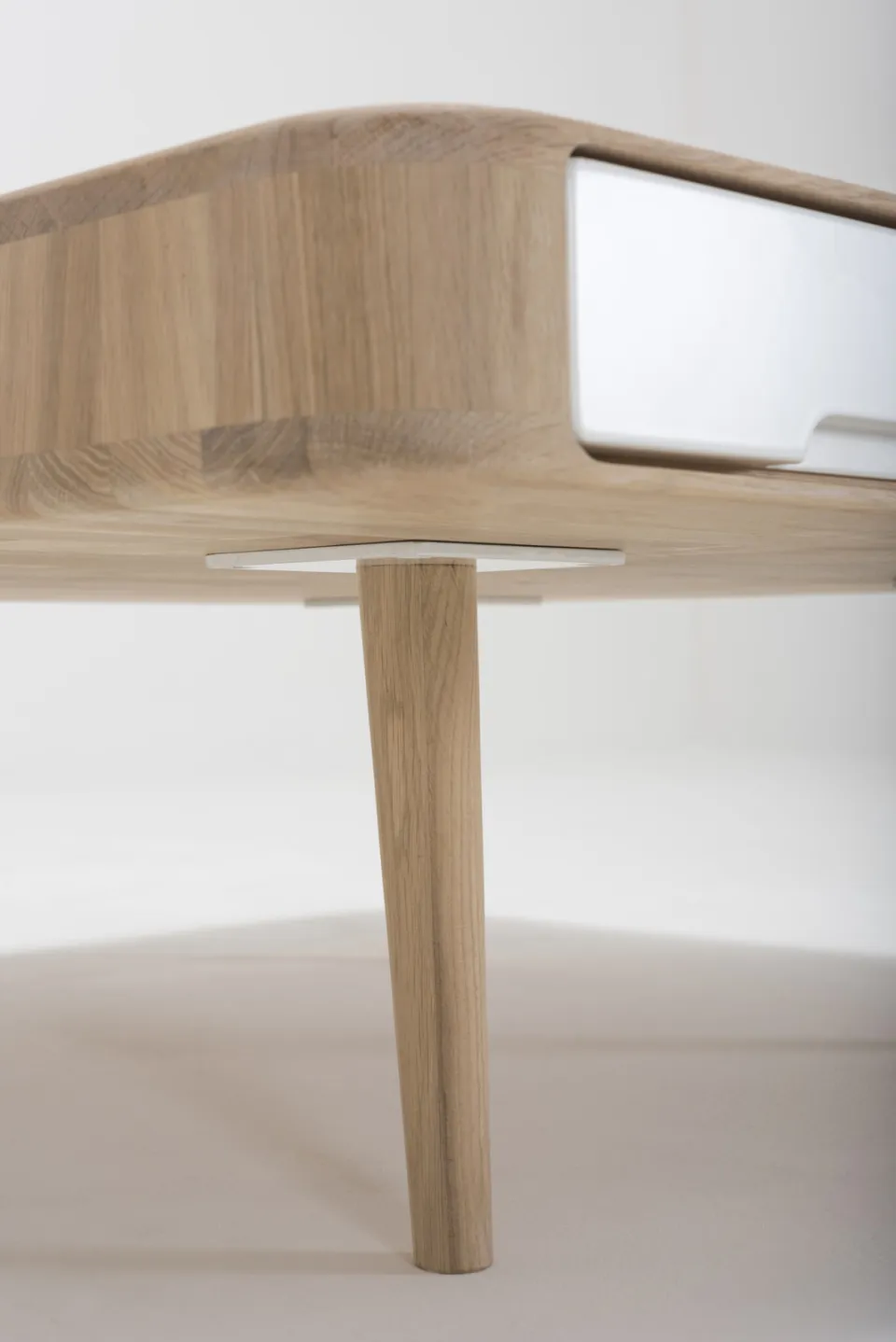 Gazzda Ena coffee table houten salontafel whitewash - 90 x 90 cm, foto 5