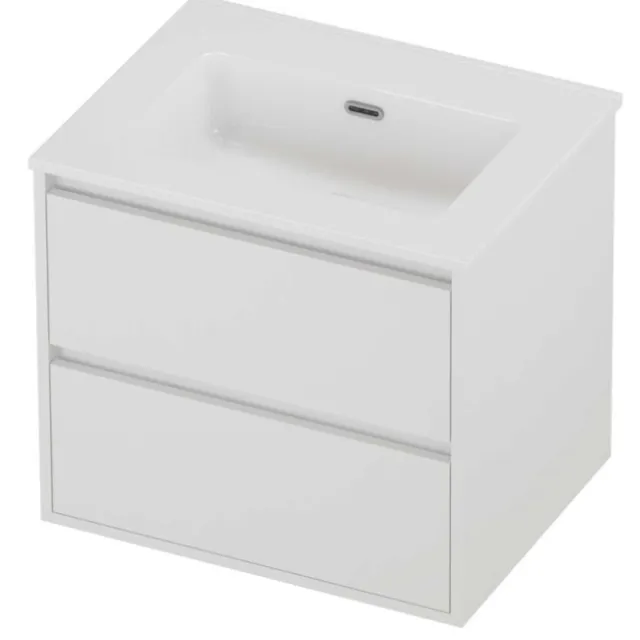 Proline Tribute Badmeubelset Porselein Elegant 60x46x54 cm Glans Wit Mat White Mat Wit