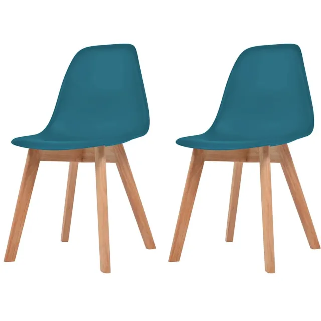 vidaXL Eetkamerstoelen 2 st kunststof turquoise