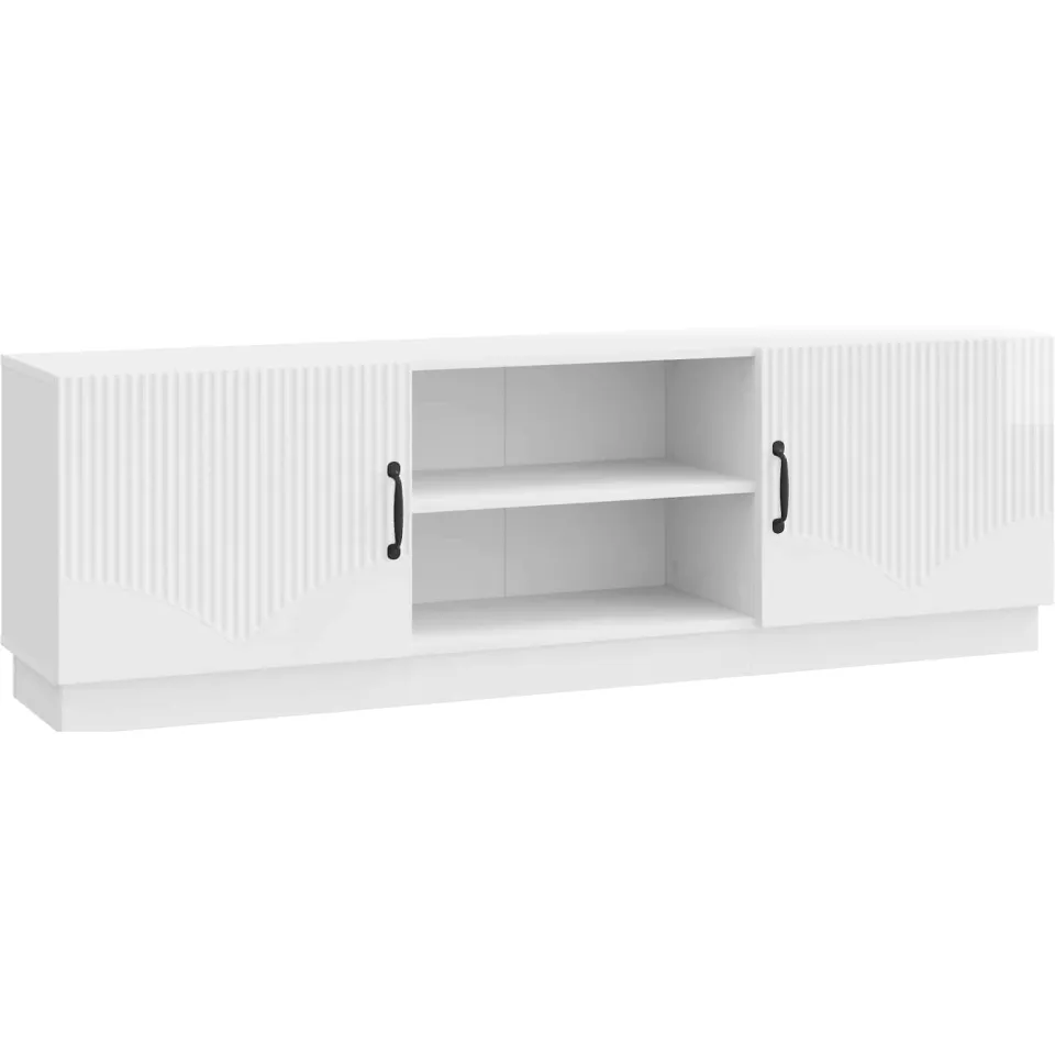 vidaXL TV-kast Hoogglans Wit 150 x 31 x 47 cm Bewerkt hout