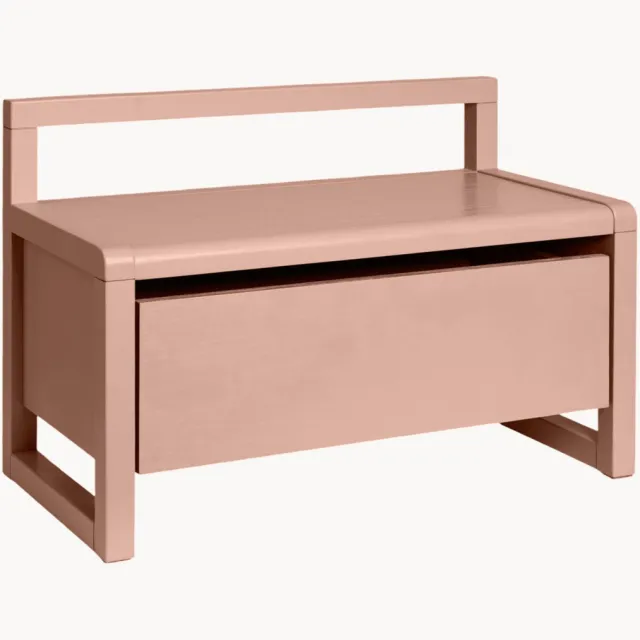 Ferm Living Houten kinderbankje Little Architect met opbergruimte Roze