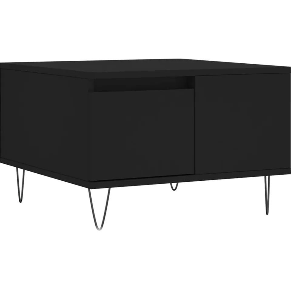 vidaXL Salontafel 55x55x36,5 cm bewerkt hout zwart, foto 3