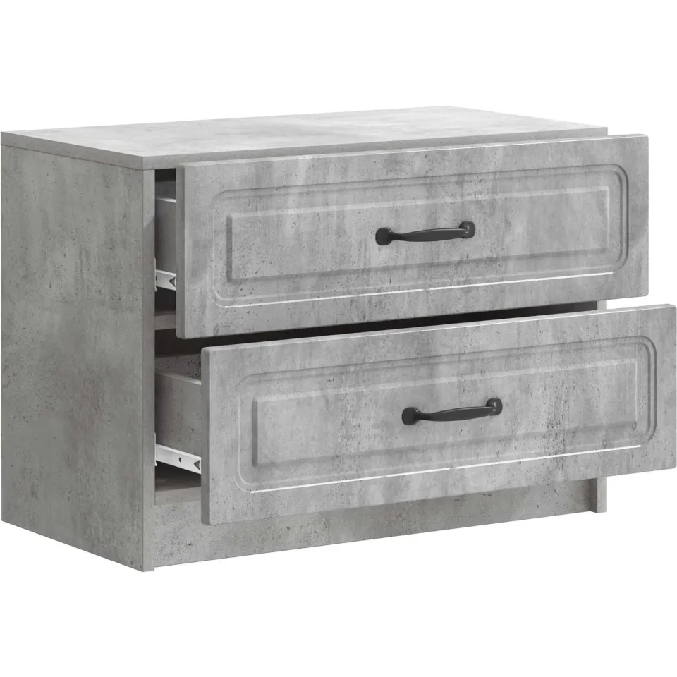 vidaXL Nachtkastje Betongrijs 62 x 34,5 x 44,5 cm Bewerkt hout grijs, foto 3