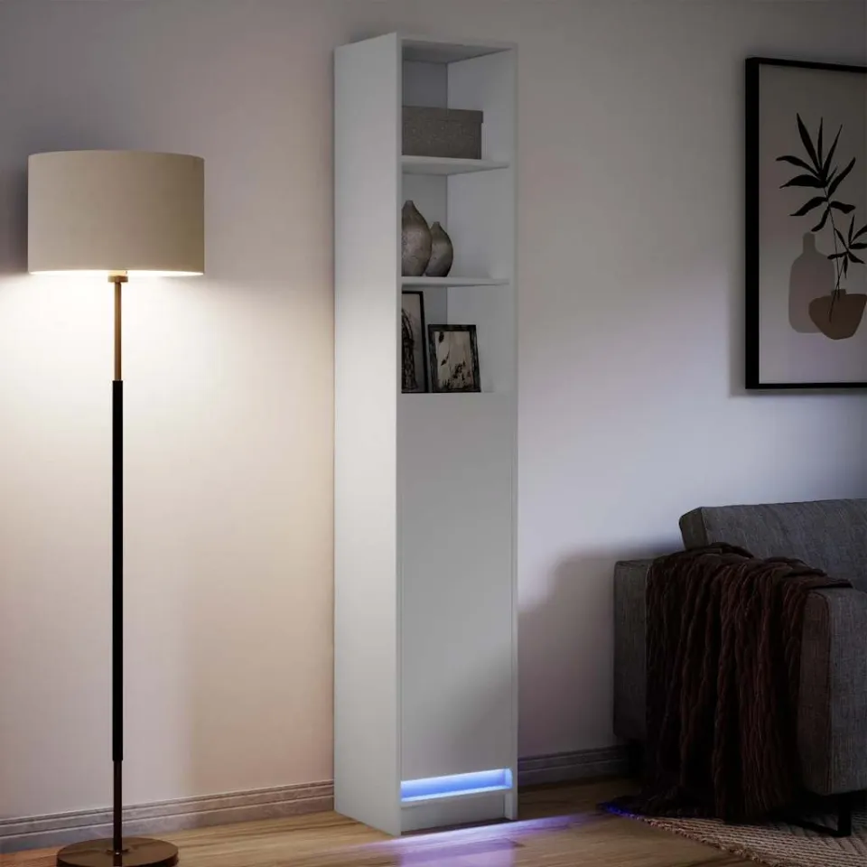 vidaXL Dressoir met LED 36x32,5x200 cm bewerkt hout wit, foto 3