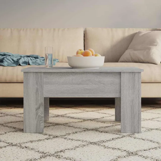 vidaXL Salontafel 79x49x41 cm bewerkt hout grijs sonoma eikenkleurig, foto 2