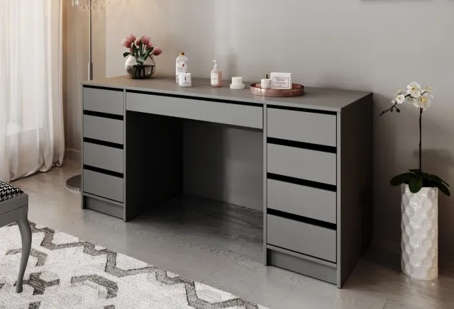 MEUBELLA Kaptafel Arco 2 - Antraciet - 154 cm