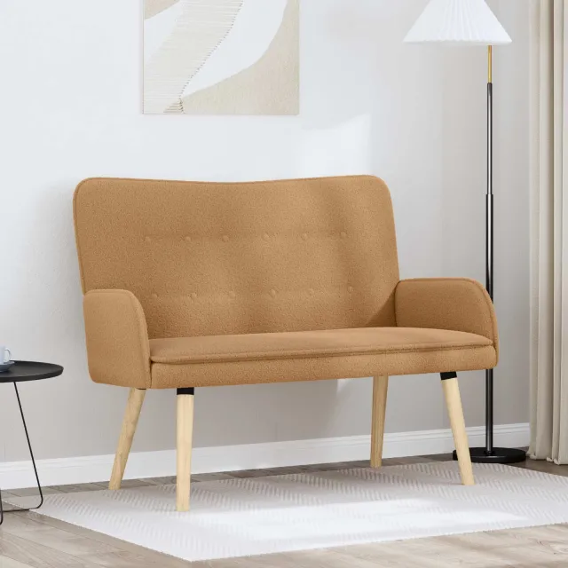 vidaXL 2-Zits Sofa Beige 115 x 61 x 87 cm Bouclé