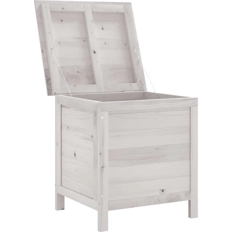 vidaXL Tuinbox 50x49x56,5 cm massief vurenhout wit