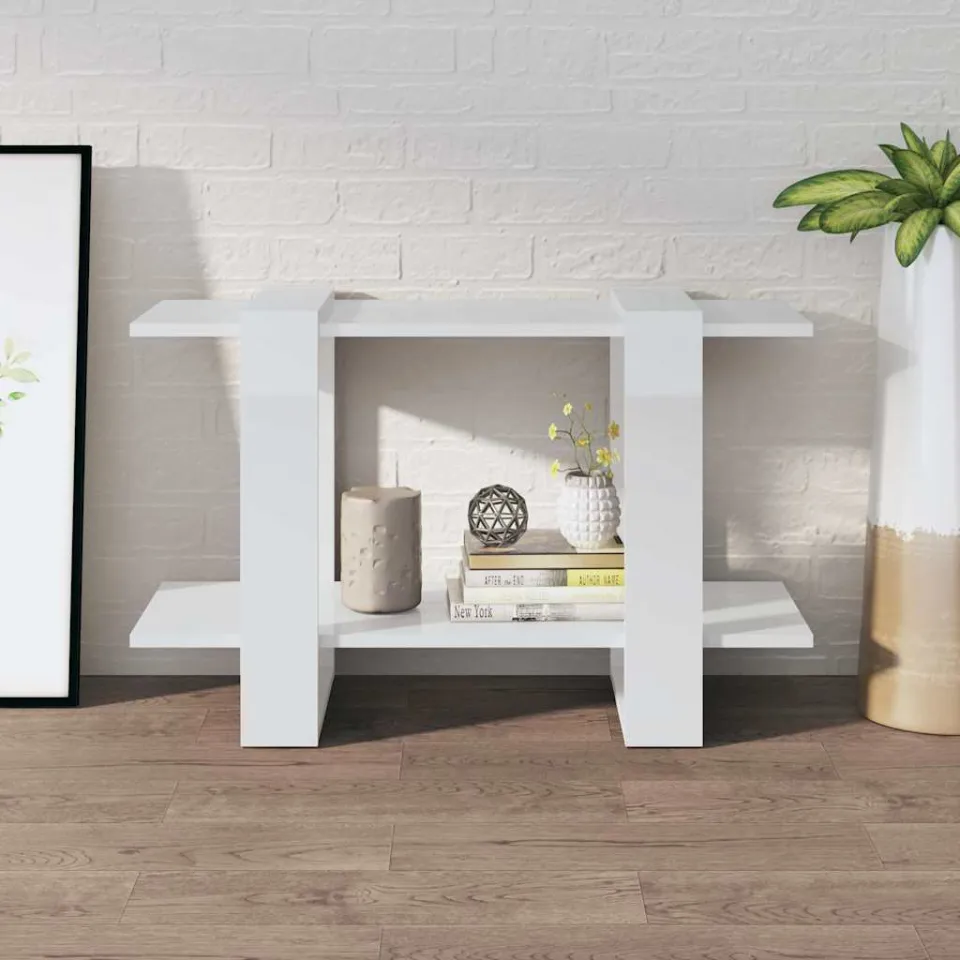 vidaXL Boekenkast/kamerscherm 80x30x51 cm hoogglans wit, foto 2