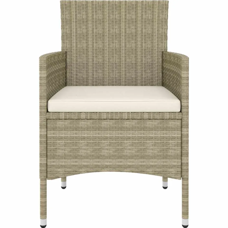 vidaXL 5-delige Loungeset poly rattan beige, foto 4