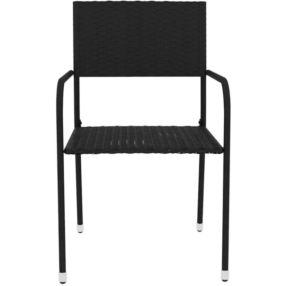 vidaXL 3-delige Tuinset poly rattan zwart, foto 4
