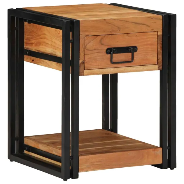 vidaXL Nachtkastje 2 st Bruin 40 x 40 x 50 cm Massief Acaciahout
