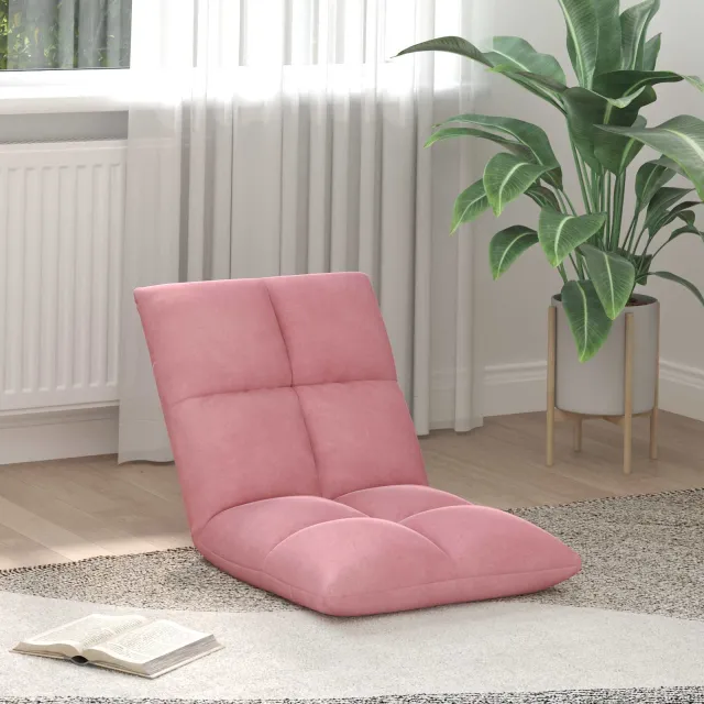 vidaXL Verstelbare vlo stoelen Roze Fluweel, foto 2