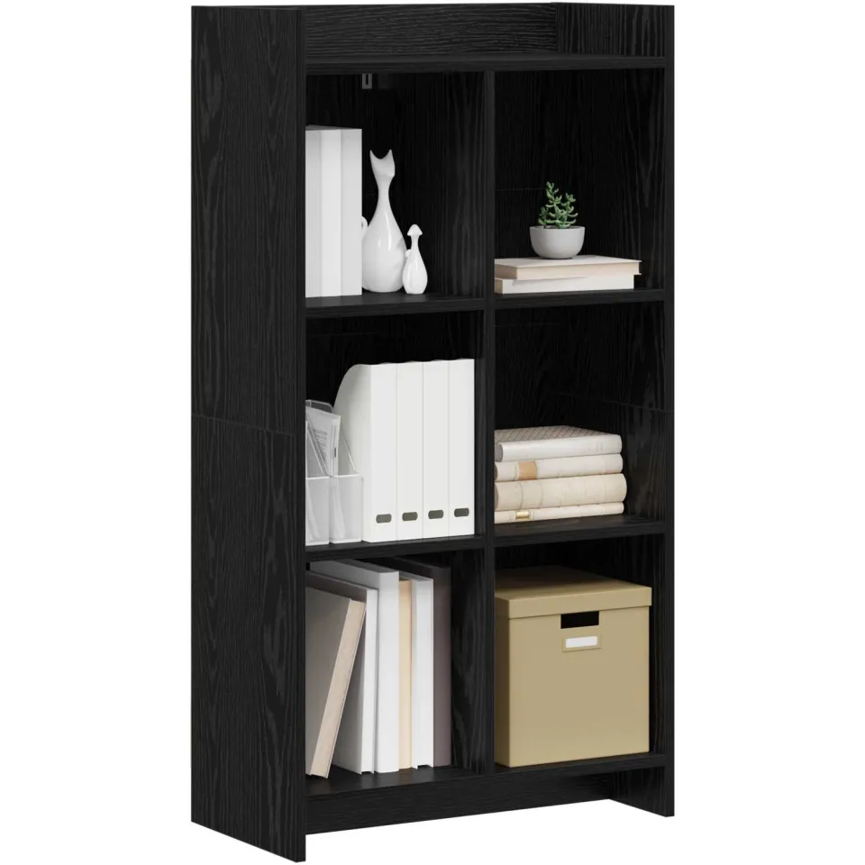 vidaXL Boekenkast Zwart eiken 59 x 30 x 111 cm Bewerkt hout, foto 3